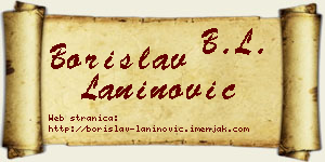 Borislav Laninović vizit kartica